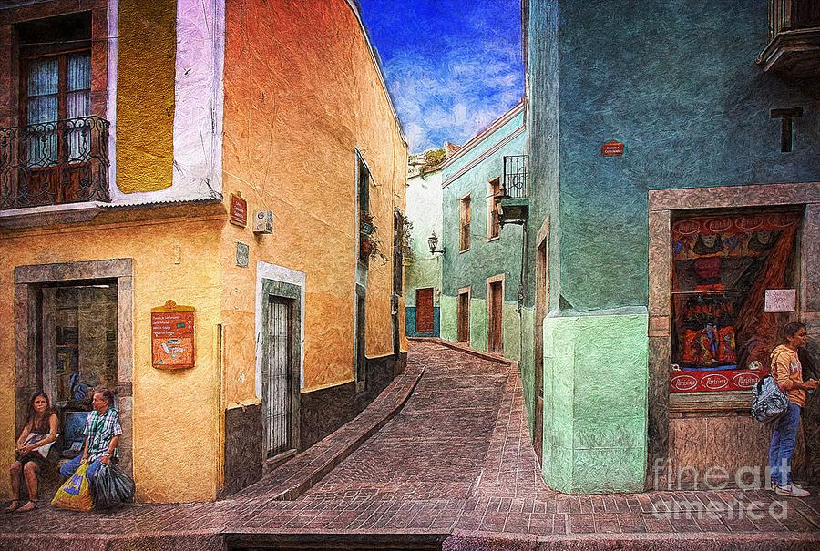 Street In Guanajuato Photograph by John  Kolenberg