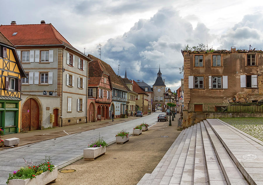 Street in Rosheim, Alsace, France Photograph by Elenarts - Elena Duvernay photo
