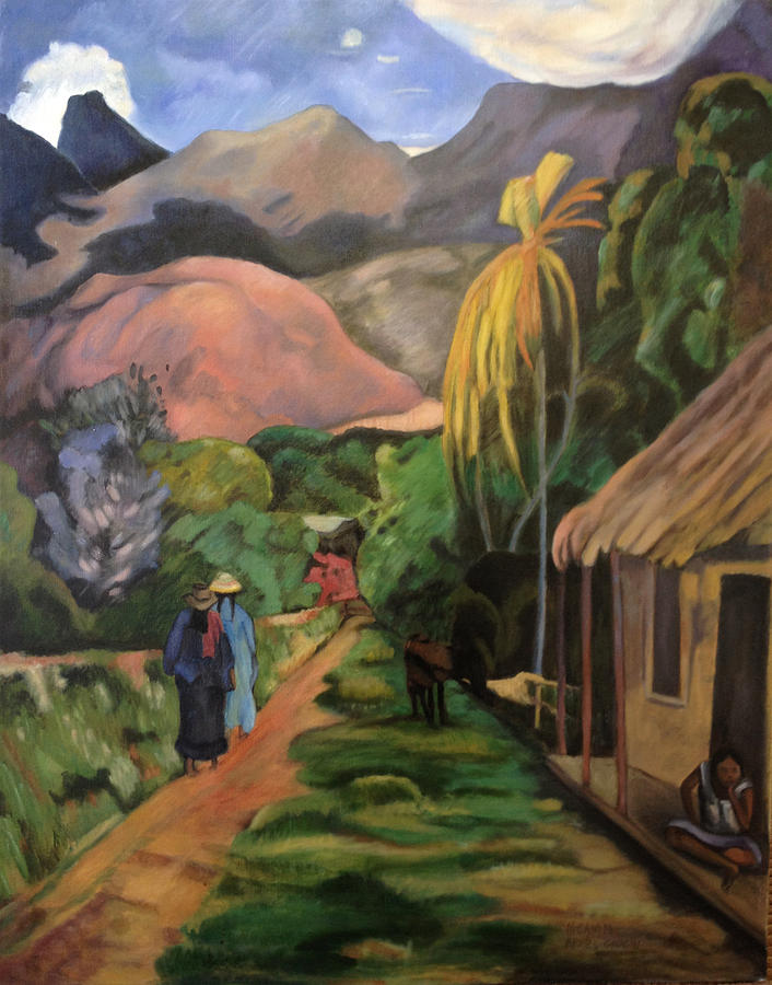 Street in Tahiti Painting by Nancy Camm | Fine Art America