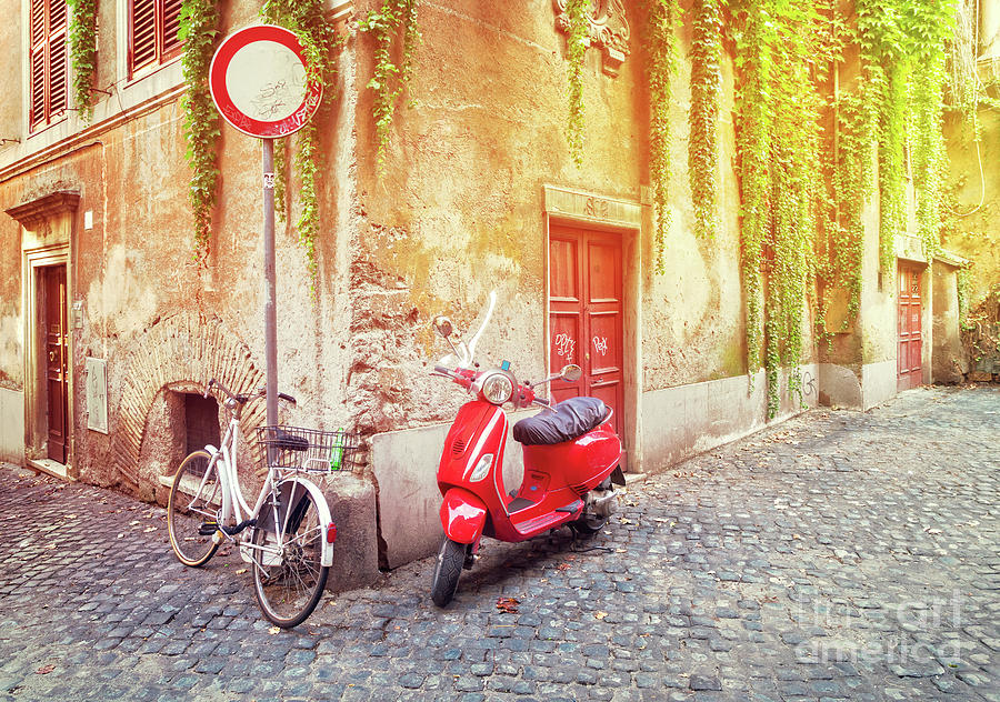 Street Scene in  Rome Photograph by Anastasy Yarmolovich