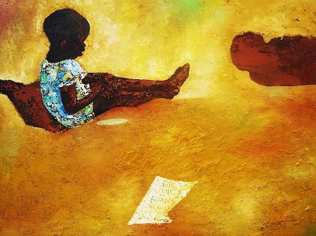 Street Kid Painting by Ronex Ahimbisibwe
