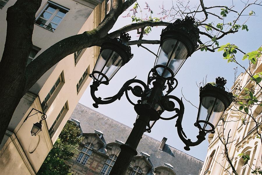 Lamp Photograph - Street Lamps Of Paris-1 by Alex Kantor