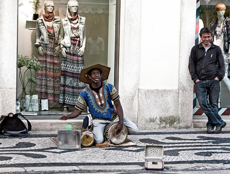 Street Music, Lisboa Photograph by Lorraine Devon Wilke