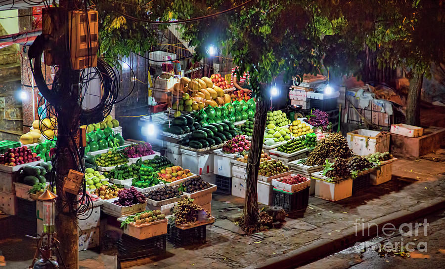 Street Market Vietnam Color  Photograph by Chuck Kuhn