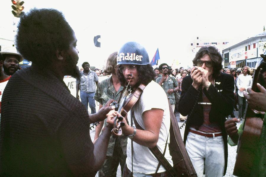 Street musicians #2 Democratic Natl Convention Miami Beach Florida 1972 Photograph by David Lee Guss