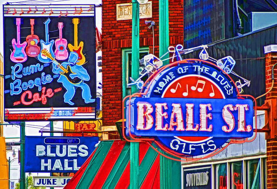 Street of Blues Photograph by Dennis Cox