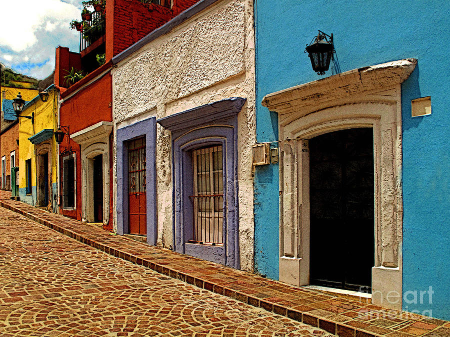 Architecture Photograph - Street of Color Guanajuato 1 by Mexicolors Art Photography
