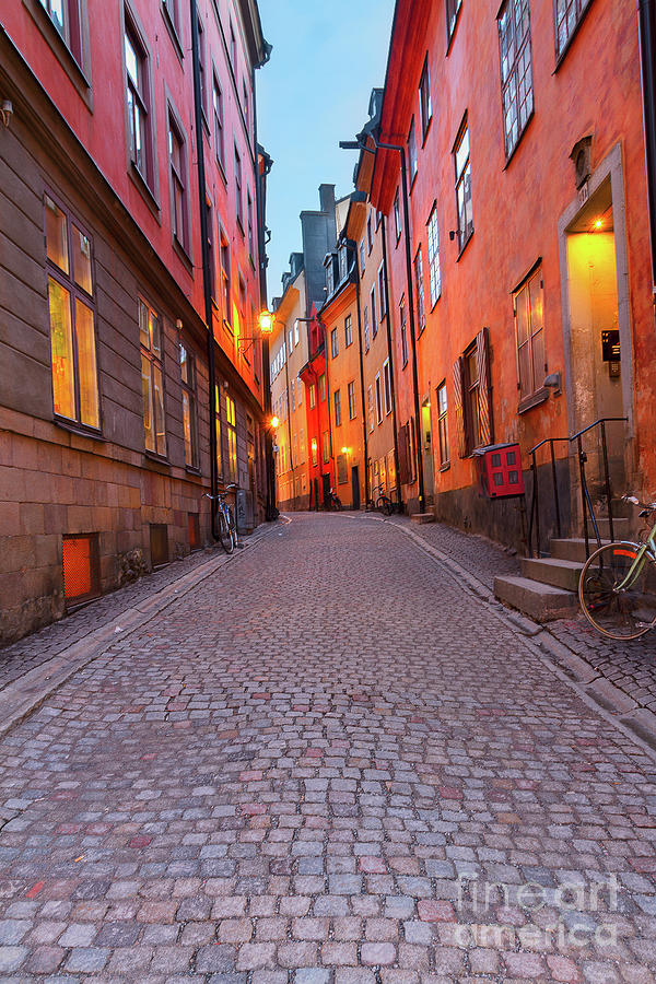 Street of Gamla Stan in Stockholm Photograph by Anastasy Yarmolovich