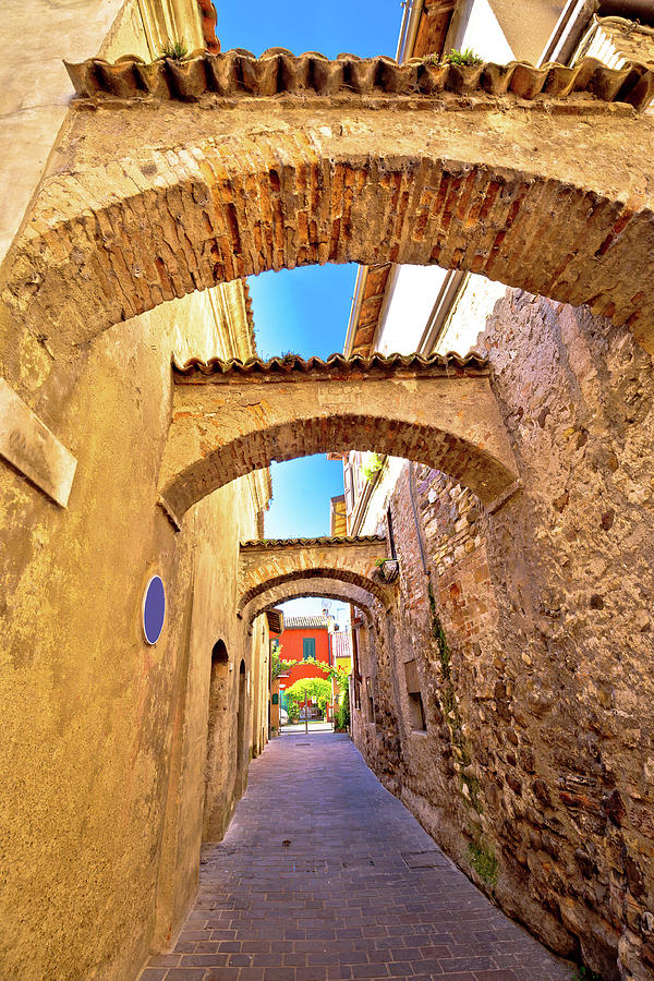 Street of Sirmione historic architecture view Photograph by Brch Photography