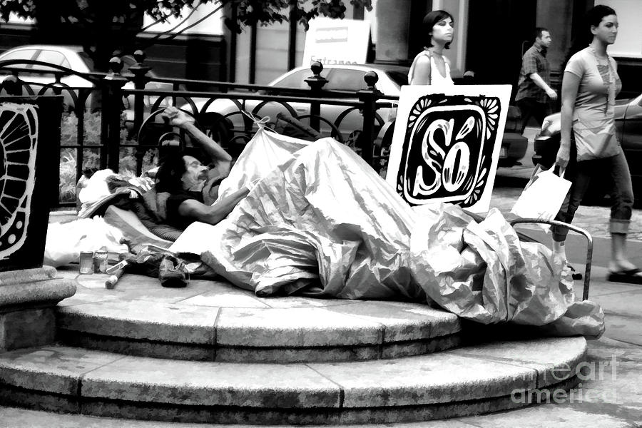 Street Photography Homeless NYC  Photograph by Chuck Kuhn