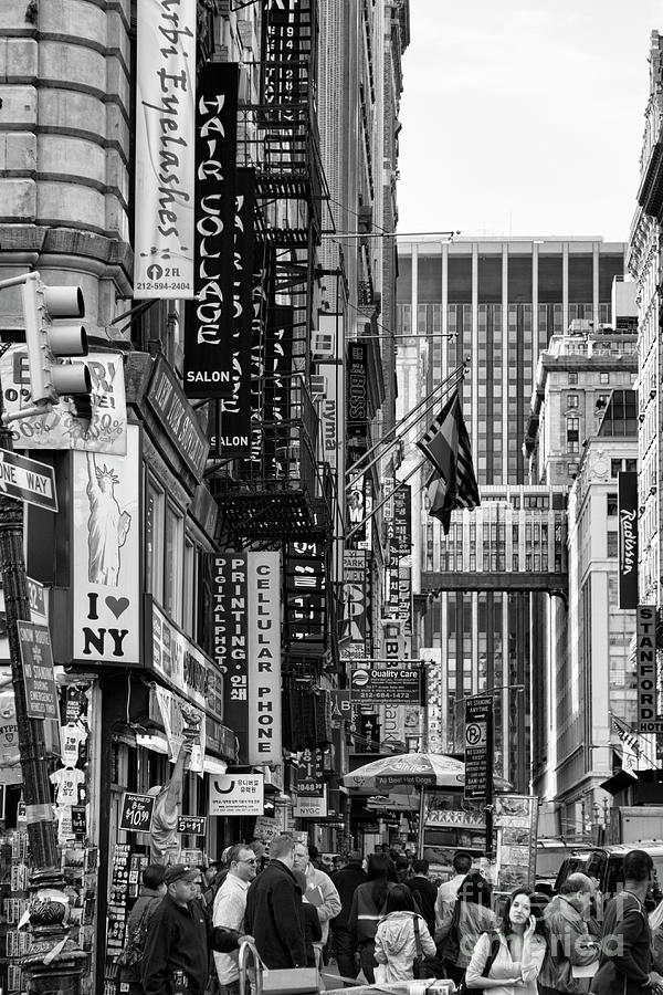 Street Photography NYC BW Photograph by Chuck Kuhn