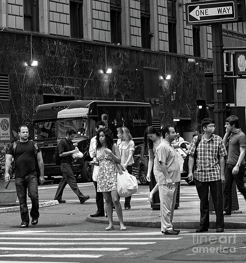 Street Photography NYC One Way  Photograph by Chuck Kuhn