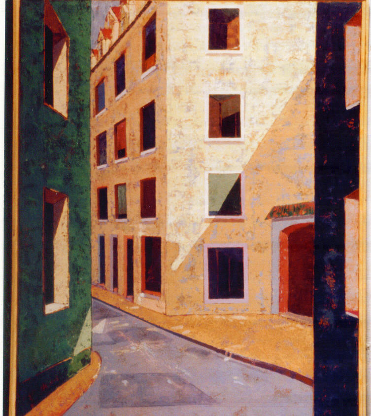 Street scape 1 Painting by Walter Casaravilla
