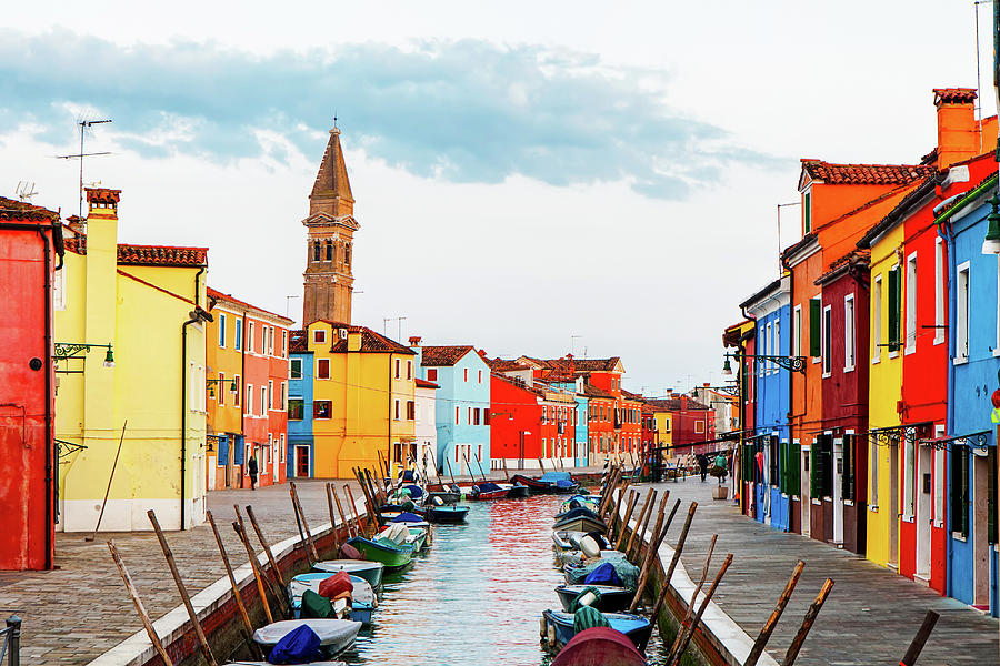 Architecture Photograph - Street Scene in Burano Italy by Good Focused