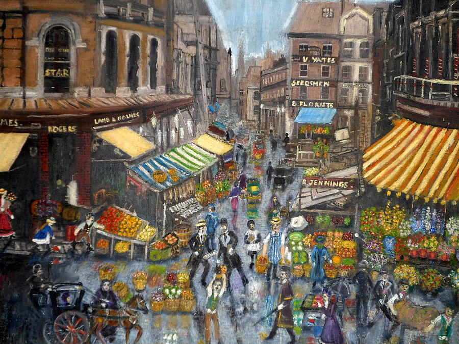Street Scene Market Painting by Peter Gartner