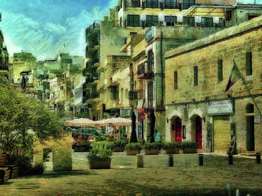 Street Scene Mellieha Malta Digital Art by Leigh Kemp Street Scene Mellieha Malta Digital Art by Leigh Kemp