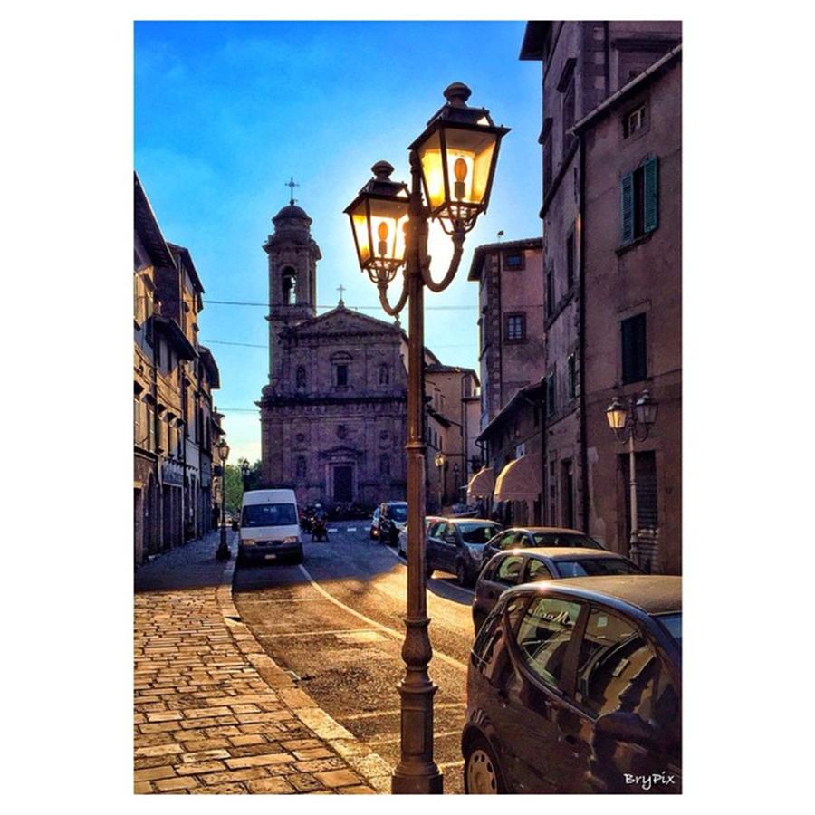 Street Scene This Evening In Castel Del Photograph by Peter Bryenton