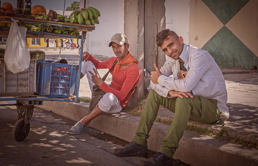 Street Vendors in Cienfuegos Cuba Photograph by Joan Carroll