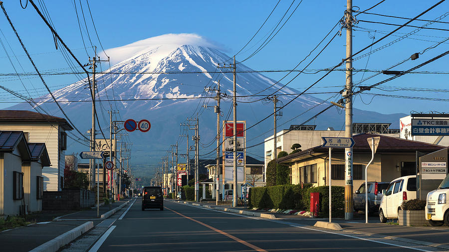 Street view of Mt. Fuji Photograph by Ponte Ryuurui