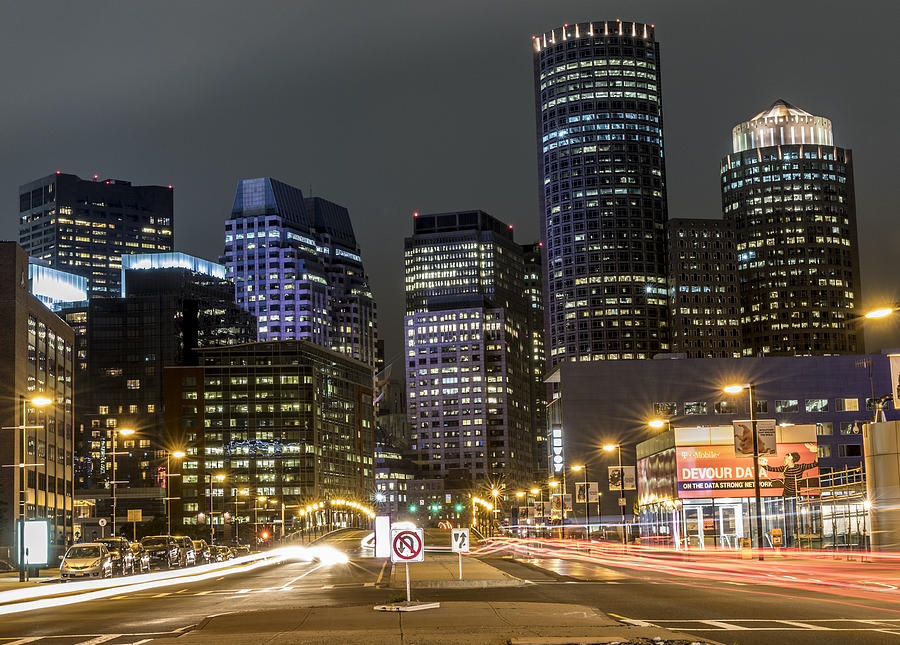 Street View of the Boston Skyline Photograph by Moraima Capellan ...