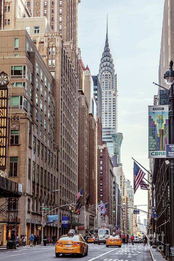 Street view with Chrysler building, New York, USA Photograph by Matteo Colombo