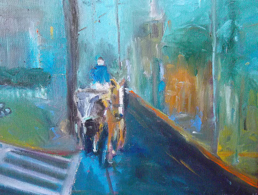 Street Walker Painting by Susan  Esbensen