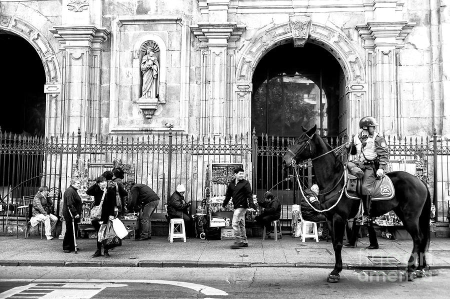 Street Watching in Santiago Chile Photograph by John Rizzuto