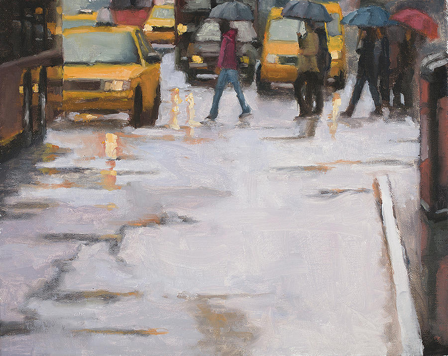 Umbrella Painting - Street wise by Tate Hamilton