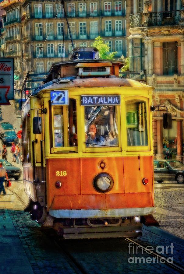 Streetcar 22 - Porto Photograph by Mary Machare