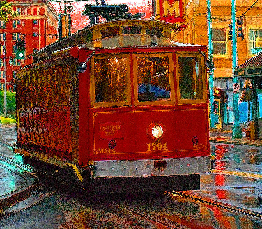 Streetcar in Memphis Photograph by Don Wolf