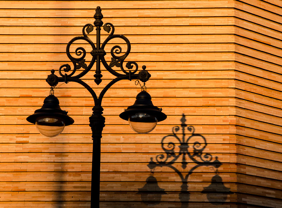 Streetlight shadow Photograph by AM FineArtPrints