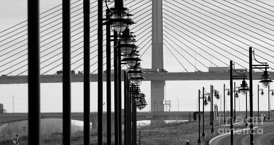 Streetlights and Bridges  5765 Photograph by Jack Schultz