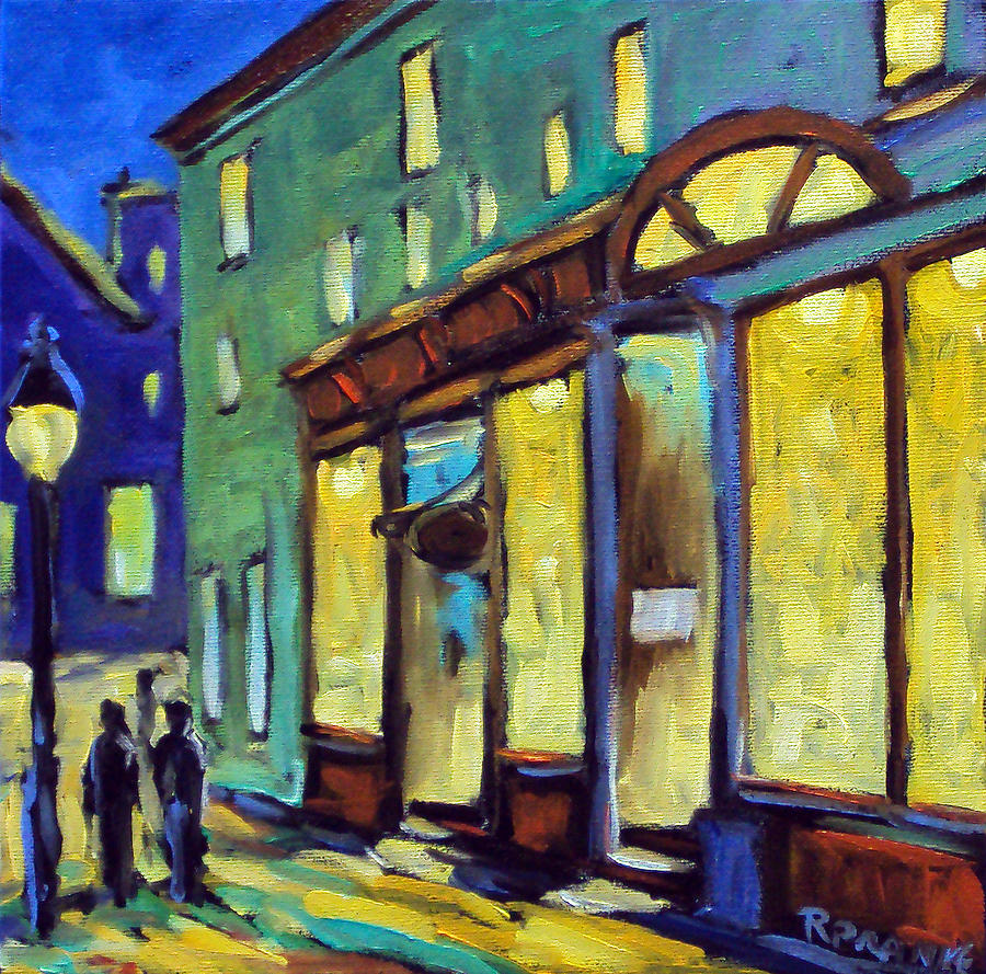Streets at Night Painting by Richard T Pranke