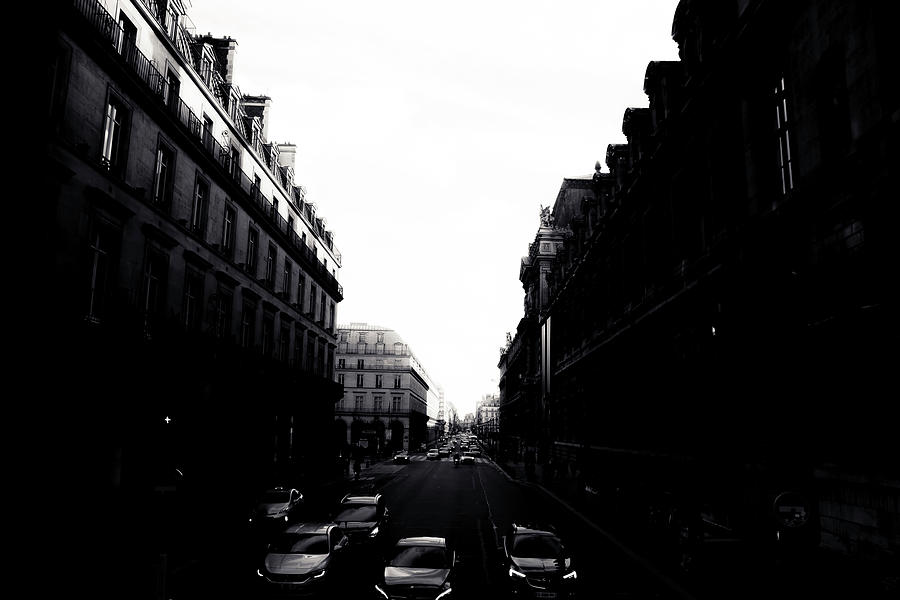 Streets in Paris Silhouette Photograph by Christopher Maxum