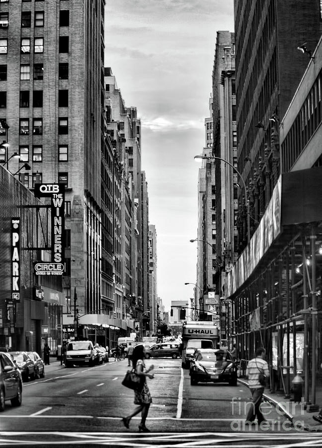 Streets NY Black 2 Photograph by Chuck Kuhn