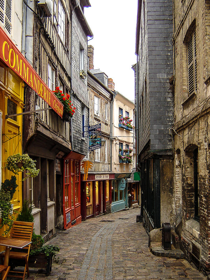 Architecture Photograph - Streets of Honfleur, France by Shaun McDonald