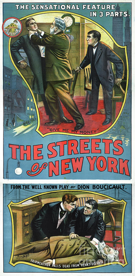 Streets Of New York, 1913.  Drawing by Granger