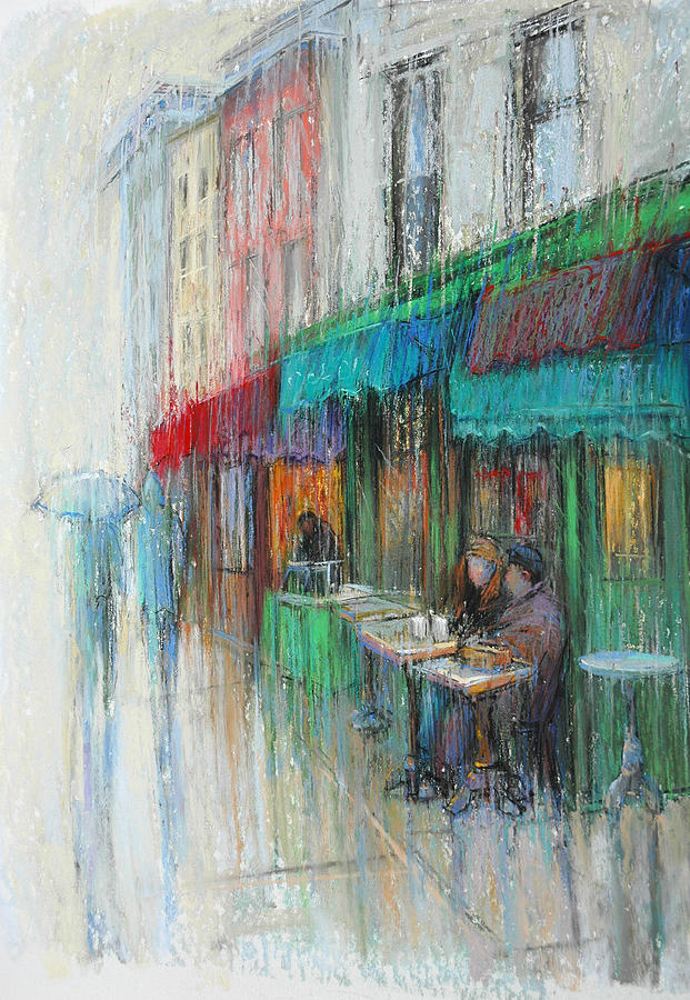 Streets Of New York - Cafe Reggio Painting by September McGee