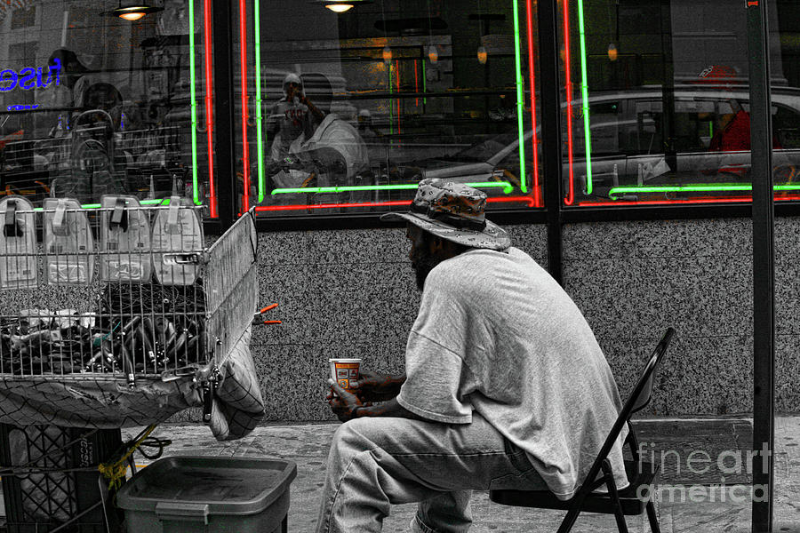 Streets of NY Vendor Male  Photograph by Chuck Kuhn