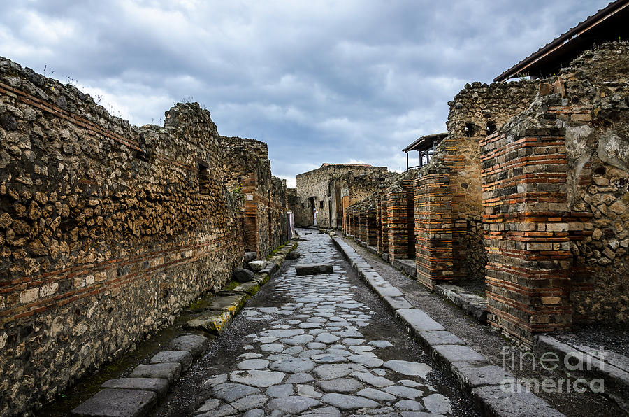 Streets of Pompeii 2 Photograph by Debra Martz