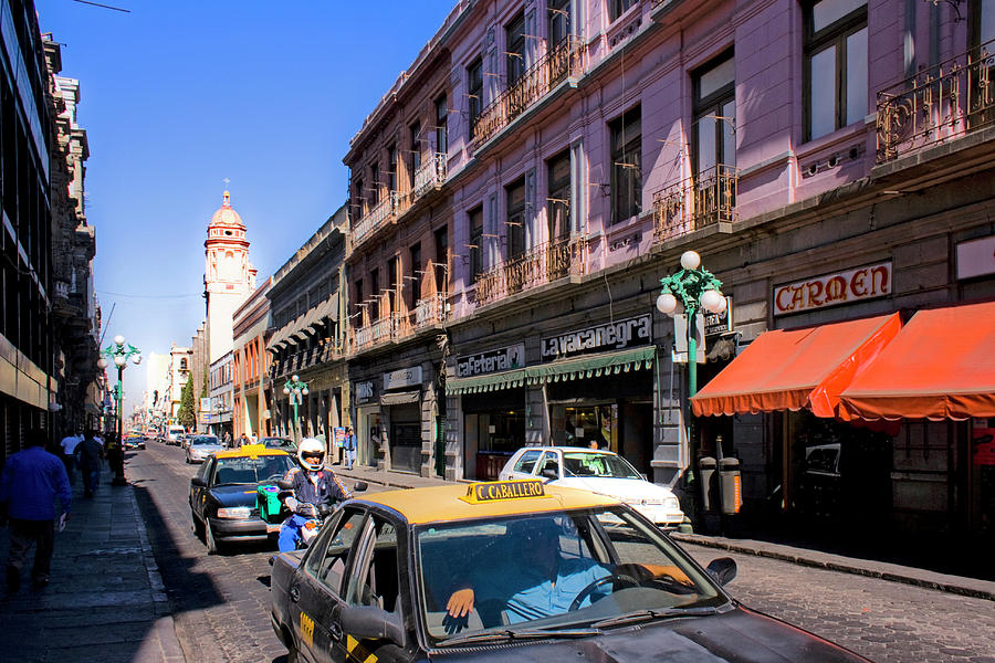 Streets of Puebla 3 Photograph by Lee Santa