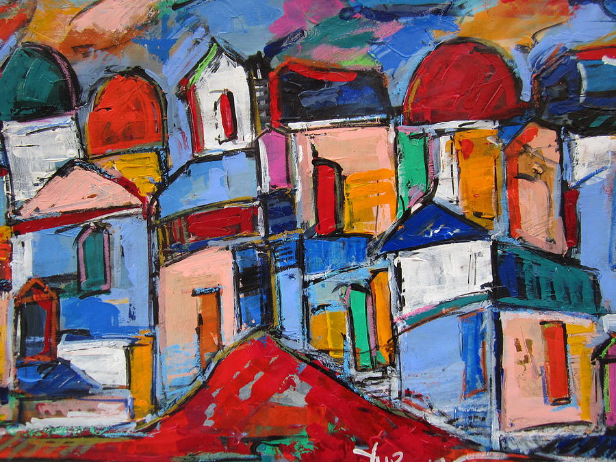 Streets of Rome Painting by Len Yurovsky