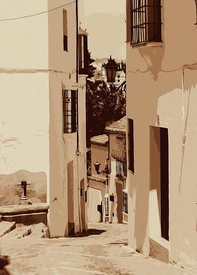 Streets of Ronda, streets of Andalusia Painting by AM FineArtPrints