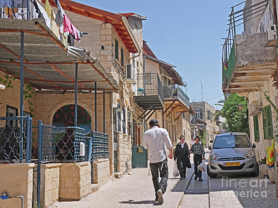 Streets of Safed Photograph by Maxine Kamin