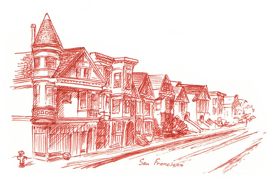 Streets Of San Francisco Fulton St Painting by Irina Sztukowski