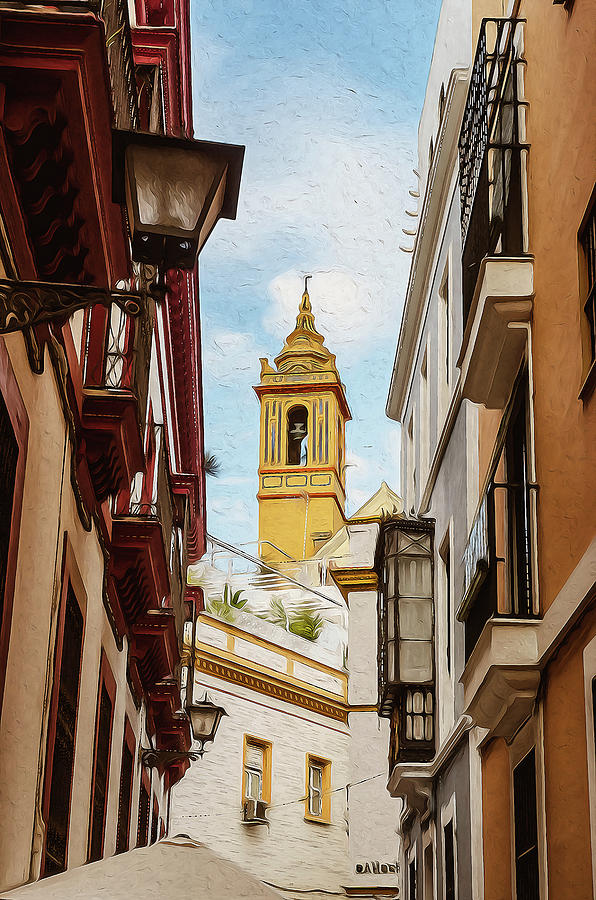 Streets of Seville - 05 Painting by AM FineArtPrints