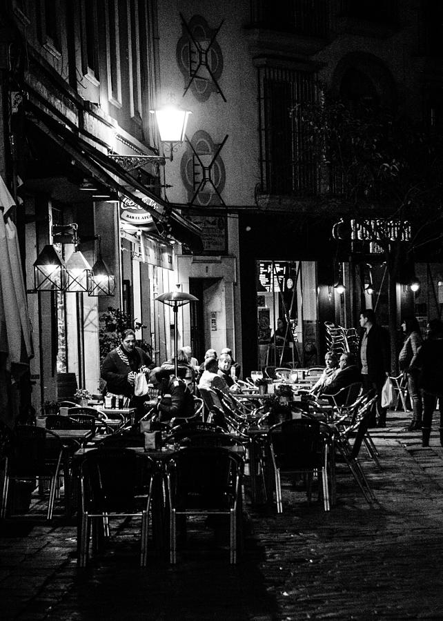 Streets of Seville at night 6  Photograph by AM FineArtPrints