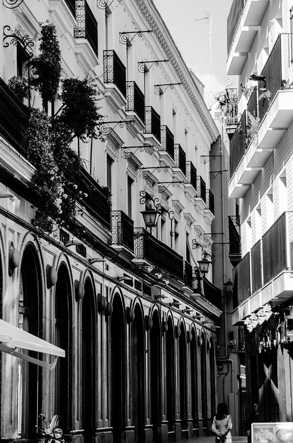Architecture Photograph - Streets of Seville - Calle Francos by AM FineArtPrints