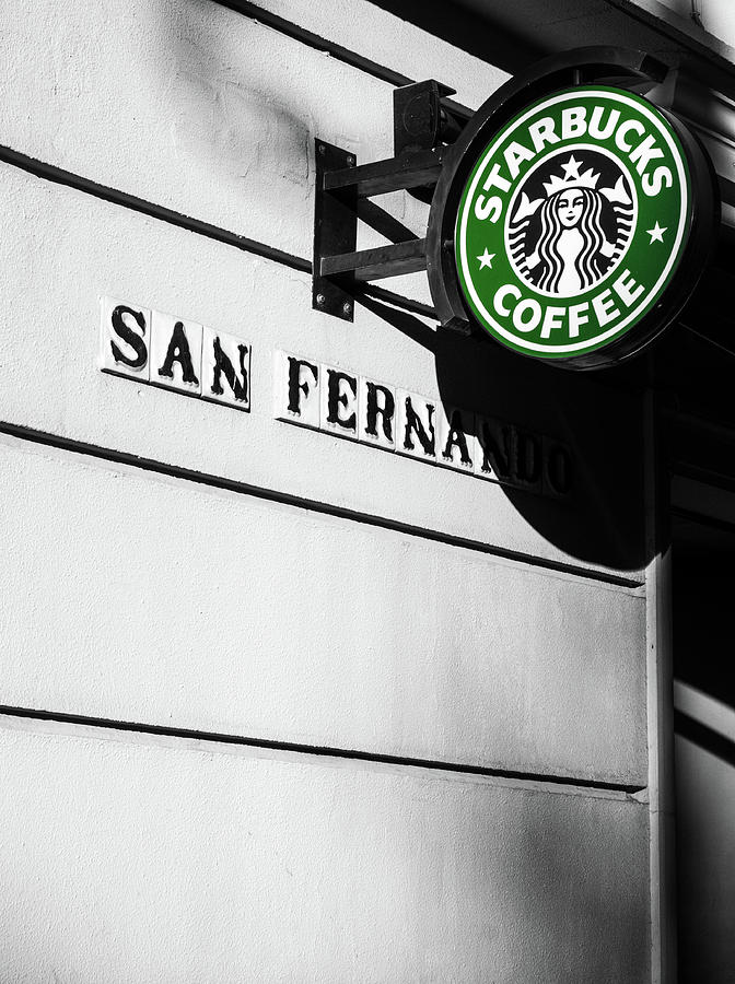 Streets of Seville - Starbucks Photograph by AM FineArtPrints