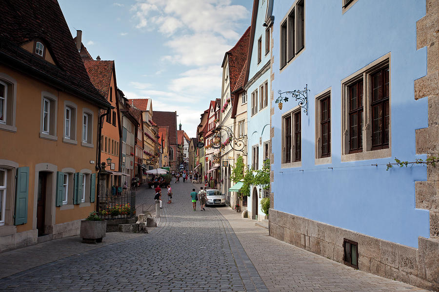 Streetview in Rothenburg ob der Tauber Photograph by Aivar Mikko